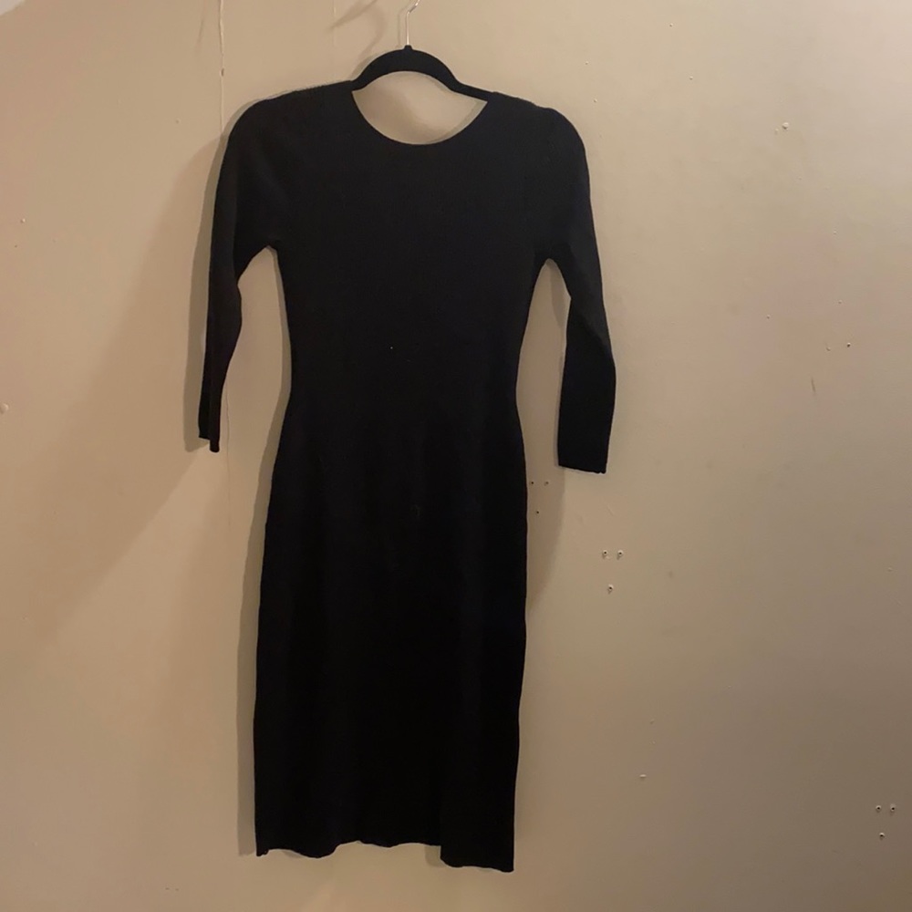 Moda internacional black Sweater dress